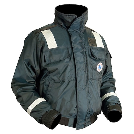 Mustang Survival Mustang Classic Bomber Jacket w/SOLAS Tape - Small - Navy MJ6214T1-S-NV